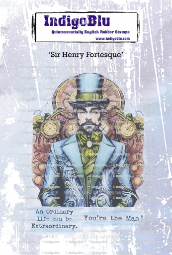 Sir Henry Fortescue A6 Red Rubber Stamp